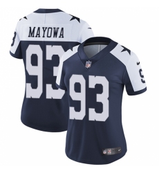 Women's Nike Dallas Cowboys #93 Benson Mayowa Navy Blue Throwback Alternate Vapor Untouchable Limited Player NFL Jersey