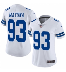 Women's Nike Dallas Cowboys #93 Benson Mayowa White Vapor Untouchable Limited Player NFL Jersey