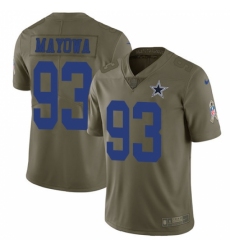 Youth Nike Dallas Cowboys #93 Benson Mayowa Limited Olive 2017 Salute to Service NFL Jersey