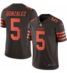 Men's Nike Cleveland Browns #5 Zane Gonzalez Limited Brown Rush Vapor Untouchable NFL Jersey