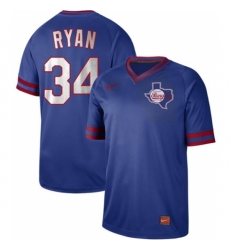 Men's Nike Texas Rangers #34 Nolan Ryan Royal Authentic Cooperstown Collection Stitched Baseball Jersey