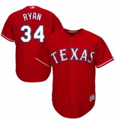 Youth Majestic Texas Rangers #34 Nolan Ryan Replica Red Alternate Cool Base MLB Jersey