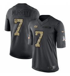 Men's Nike Tampa Bay Buccaneers #7 Patrick Murray Limited Black 2016 Salute to Service NFL Jersey