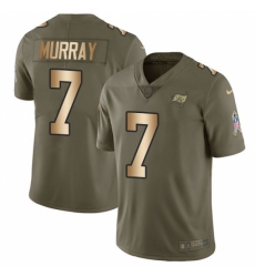 Men's Nike Tampa Bay Buccaneers #7 Patrick Murray Limited Olive/Gold 2017 Salute to Service NFL Jersey