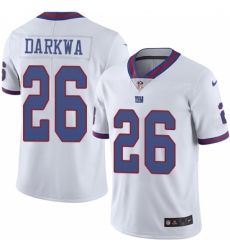 Men's Nike New York Giants #26 Orleans Darkwa Elite White Rush Vapor Untouchable NFL Jersey