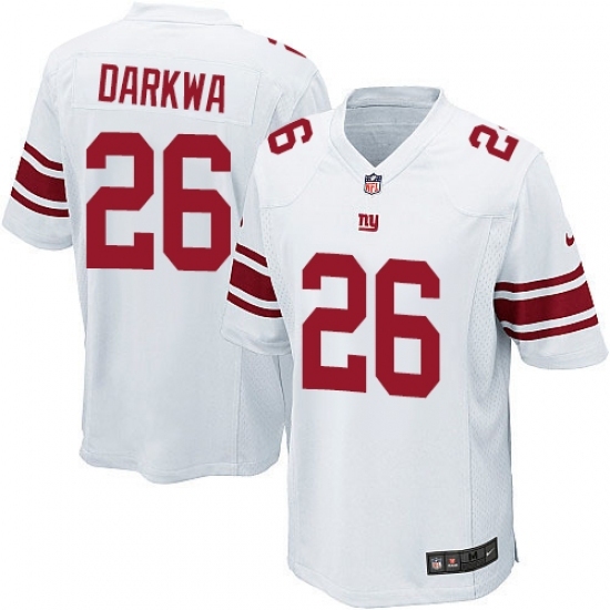 Men's Nike New York Giants #26 Orleans Darkwa Game White NFL Jersey Men's Nike New York Giants #26 Orleans Darkwa Game White NFL Jersey