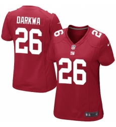 Women's Nike New York Giants #26 Orleans Darkwa Game Red Alternate NFL Jersey
