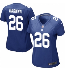 Women's Nike New York Giants #26 Orleans Darkwa Game Royal Blue Team Color NFL Jersey