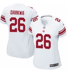 Women's Nike New York Giants #26 Orleans Darkwa Game White NFL Jersey
