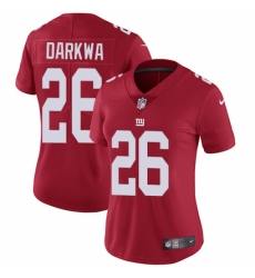 Women's Nike New York Giants #26 Orleans Darkwa Red Alternate Vapor Untouchable Limited Player NFL Jersey
