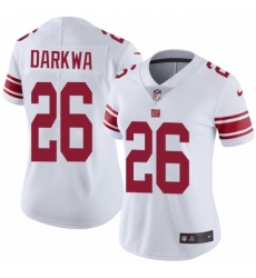 Women's Nike New York Giants #26 Orleans Darkwa White Vapor Untouchable Limited Player NFL Jersey