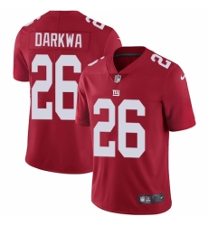 Youth Nike New York Giants #26 Orleans Darkwa Red Alternate Vapor Untouchable Elite Player NFL Jersey