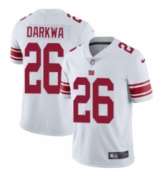 Youth Nike New York Giants #26 Orleans Darkwa White Vapor Untouchable Elite Player NFL Jersey