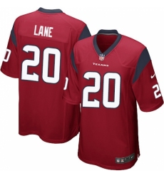 Men's Nike Houston Texans #20 Jeremy Lane Game Red Alternate NFL Jersey
