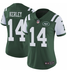 Women's Nike New York Jets #14 Jeremy Kerley Green Team Color Vapor Untouchable Limited Player NFL Jersey