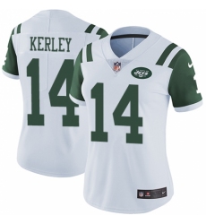 Women's Nike New York Jets #14 Jeremy Kerley White Vapor Untouchable Limited Player NFL Jersey