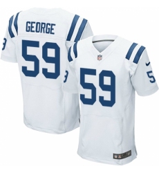 Men's Nike Indianapolis Colts #59 Jeremiah George Elite White NFL Jersey