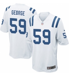 Men's Nike Indianapolis Colts #59 Jeremiah George Game White NFL Jersey