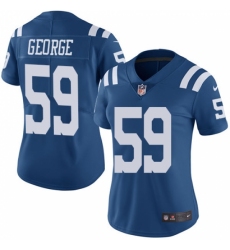 Women's Nike Indianapolis Colts #59 Jeremiah George Limited Royal Blue Rush Vapor Untouchable NFL Jersey