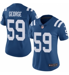 Women's Nike Indianapolis Colts #59 Jeremiah George Royal Blue Team Color Vapor Untouchable Elite Player NFL Jersey