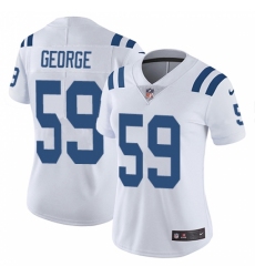 Women's Nike Indianapolis Colts #59 Jeremiah George White Vapor Untouchable Elite Player NFL Jersey