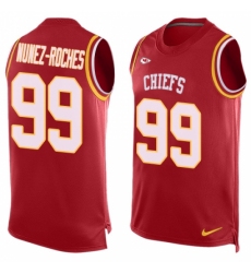 Men's Nike Kansas City Chiefs #99 Rakeem Nunez-Roches Limited Red Player Name & Number Tank Top NFL Jersey