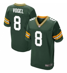 Men's Nike Green Bay Packers #8 Justin Vogel Elite Green Team Color NFL Jersey