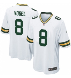 Men's Nike Green Bay Packers #8 Justin Vogel Game White NFL Jersey