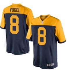 Men's Nike Green Bay Packers #8 Justin Vogel Limited Navy Blue Alternate NFL Jersey