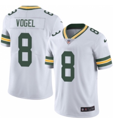 Men's Nike Green Bay Packers #8 Justin Vogel White Vapor Untouchable Limited Player NFL Jersey