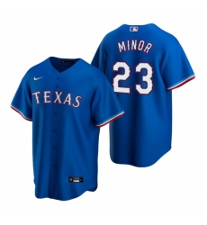 Men's Nike Texas Rangers #23 Mike Minor Royal Alternate Stitched Baseball Jersey