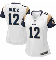 Women's Nike Los Angeles Rams #12 Sammy Watkins Game White NFL Jersey