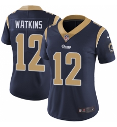 Women's Nike Los Angeles Rams #12 Sammy Watkins Navy Blue Team Color Vapor Untouchable Elite Player NFL Jersey