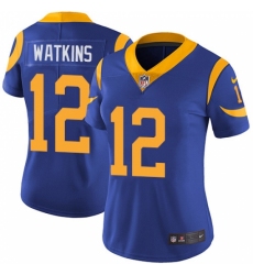 Women's Nike Los Angeles Rams #12 Sammy Watkins Royal Blue Alternate Vapor Untouchable Elite Player NFL Jersey