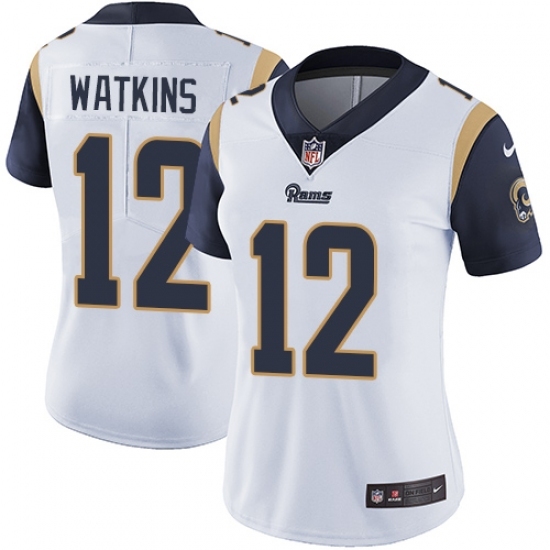 Women's Nike Los Angeles Rams #12 Sammy Watkins White Vapor Untouchable Elite Player NFL Jersey Women's Nike Los Angeles Rams #12 Sammy Watkins White Vapor Untouchable Elite Player NFL Jersey