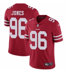 Men's Nike San Francisco 49ers #96 Datone Jones Red Team Color Vapor Untouchable Limited Player NFL Jersey