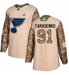 Men's Adidas St. Louis Blues #91 Vladimir Tarasenko Authentic Camo Veterans Day Practice NHL Jersey