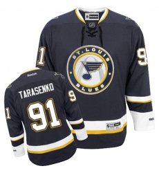 Men's Reebok St. Louis Blues #91 Vladimir Tarasenko Authentic Navy Blue Third NHL Jersey