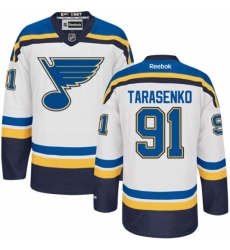 Men's Reebok St. Louis Blues #91 Vladimir Tarasenko Authentic White Away NHL Jersey