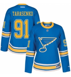 Women's Reebok St. Louis Blues #91 Vladimir Tarasenko Authentic Blue 2017 Winter Classic NHL Jersey