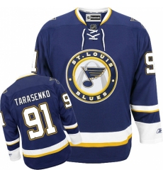 Women's Reebok St. Louis Blues #91 Vladimir Tarasenko Authentic Navy Blue Third NHL Jersey