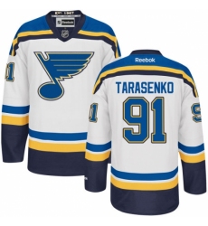 Women's Reebok St. Louis Blues #91 Vladimir Tarasenko Authentic White Away NHL Jersey