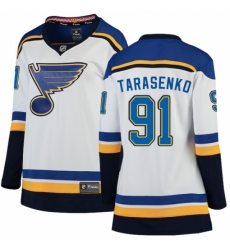 Women's St. Louis Blues #91 Vladimir Tarasenko Fanatics Branded White Away Breakaway NHL Jersey