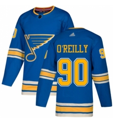 Men's Adidas St. Louis Blues #90 Ryan O'Reilly Authentic Navy Blue Alternate NHL Jersey