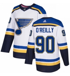 Men's Adidas St. Louis Blues #90 Ryan O'Reilly Authentic White Away NHL Jersey