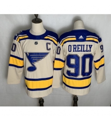 Men's St. Louis Blues #90 Ryan O'Reilly adidas Cream 2022 Winter Classic Authentic Player Jersey