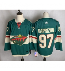 Men's Minnesota Wild #97 Kirill Kaprizov Fanatics Branded Green Home Breakaway Replica Jersey