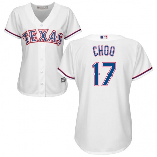 Women's Majestic Texas Rangers #17 Shin-Soo Choo Replica White Home Cool Base MLB Jersey Women's Majestic Texas Rangers #17 Shin-Soo Choo Replica White Home Cool Base MLB Jersey