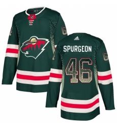 Men's Adidas Minnesota Wild #46 Jared Spurgeon Authentic Green Drift Fashion NHL Jersey