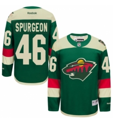 Men's Reebok Minnesota Wild #46 Jared Spurgeon Authentic Green 2016 Stadium Series NHL Jersey